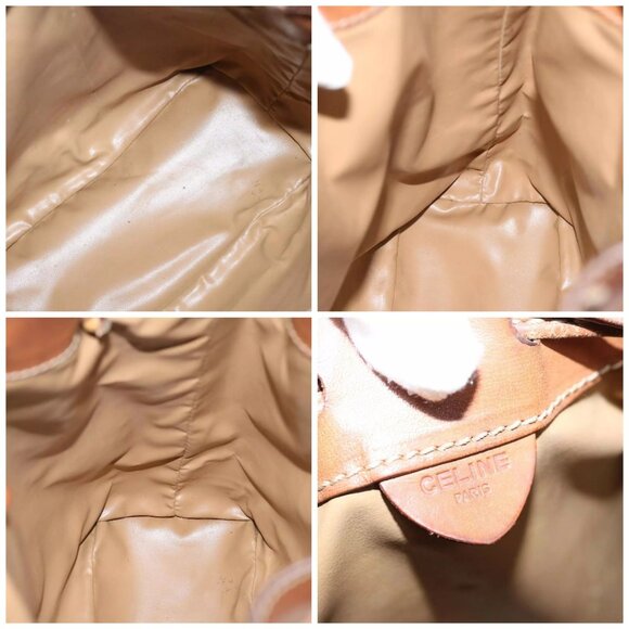 CELINE Macadam Canvas Shoulder Bag PVC Leather Brown Auth bs11386 - Picture 15 of 16